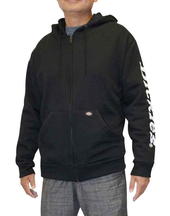Men's Graphic Full Zip Hooded Dickie's Fleece - BLACK (BK)