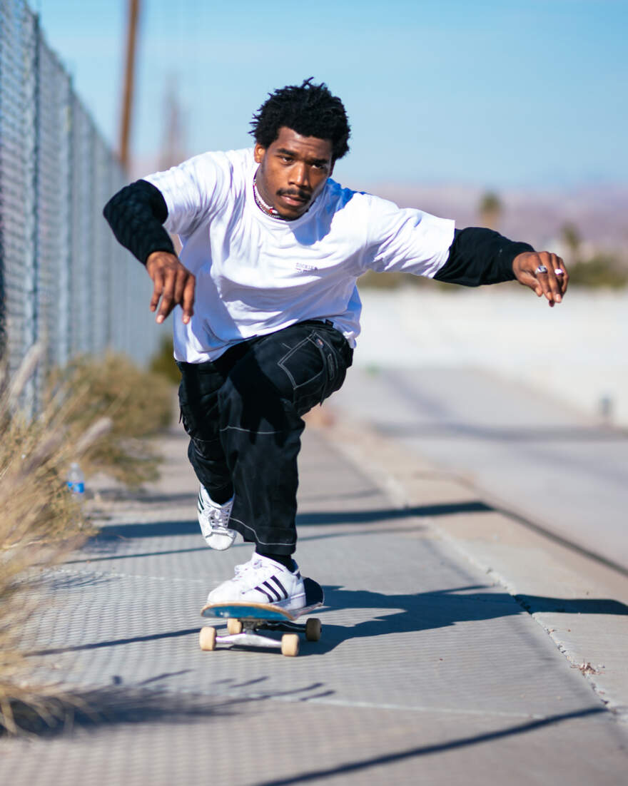 Christian Henry skateboarding