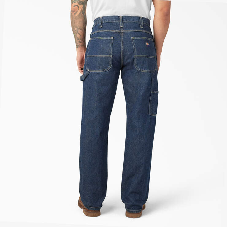 Relaxed Fit Heavyweight Carpenter Jeans - Rinsed Indigo Blue (RNB) image number 2