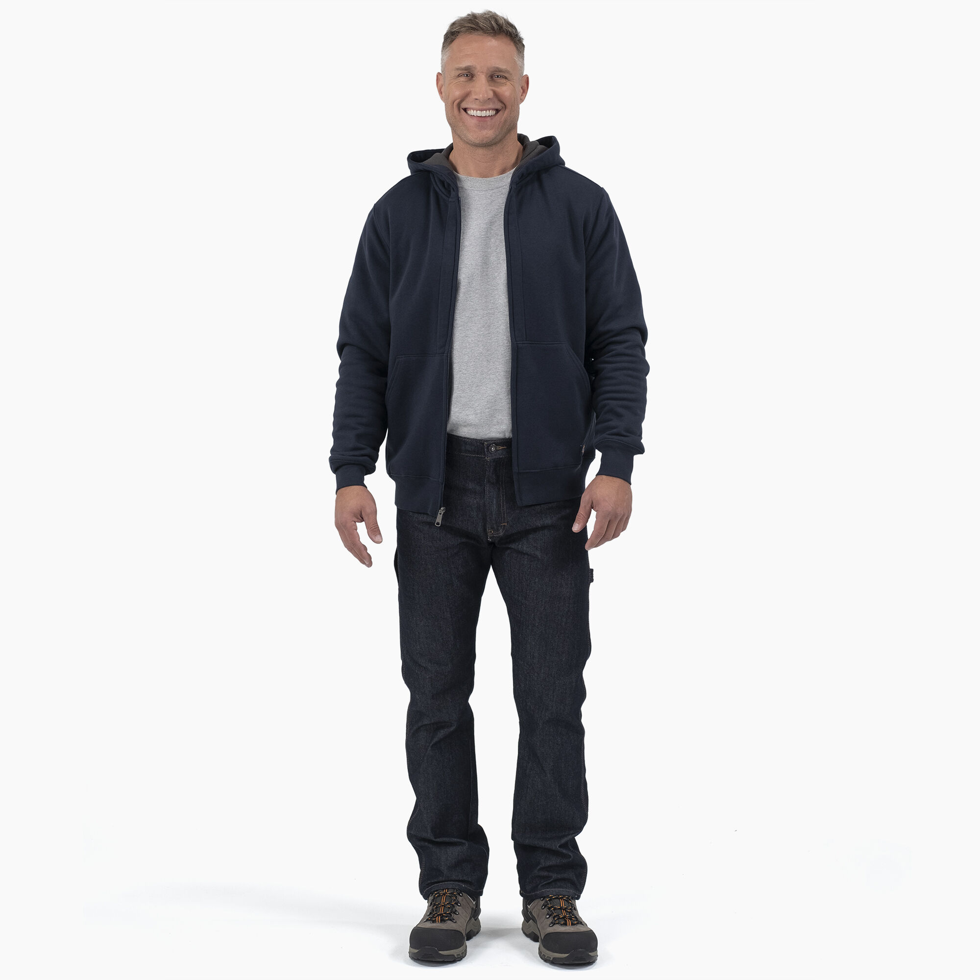 Fleece lined sales zip up hoodies