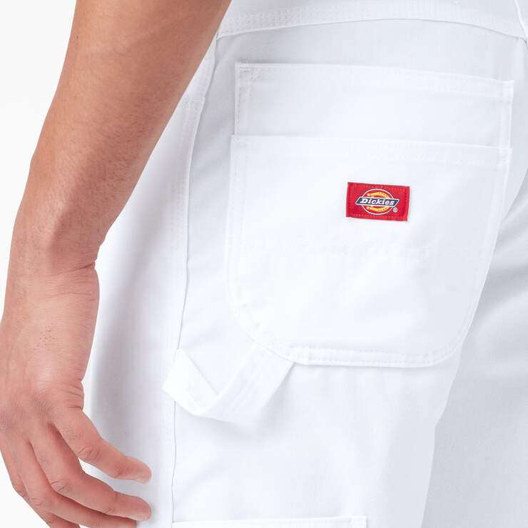 FLEX Relaxed Fit Utility Painter's Shorts, 11" - White (WH) image number 5