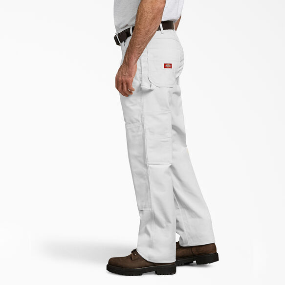 Relaxed Fit Double Knee Carpenter Painter&#39;s Pants - White &#40;WH&#41;