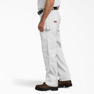 Relaxed Fit Double Knee Carpenter Painter&#39;s Pants - White &#40;WH&#41;