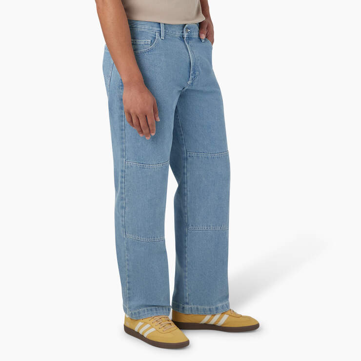 Loose Fit Double Knee Jeans - Light Denim (LTD) image number 4