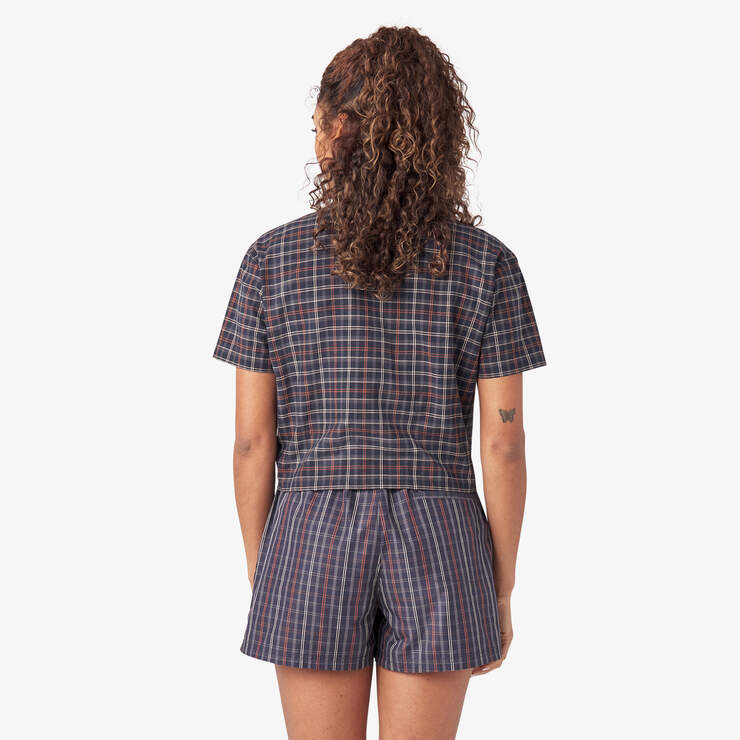 Women’s Surry Cropped Work Shirt - Navy Outdoor Plaid (NDY) image number 2