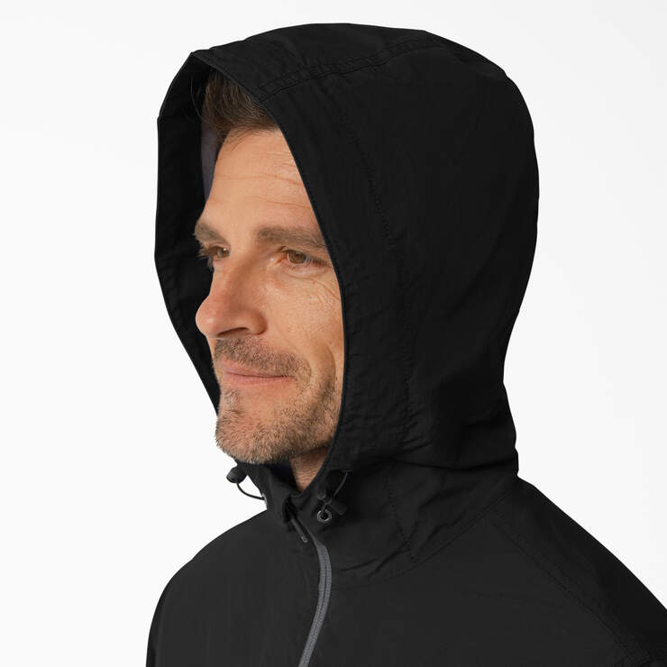 ProTect Cooling Hooded Ripstop Jacket - Black (BK) image number 7