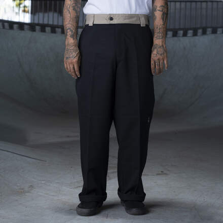 Pantalon à genoux renforcés de coupe ample Ronnie Sandoval