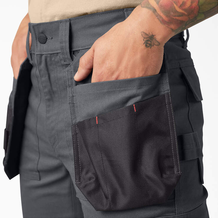 Multi-Pocket Utility Holster Work Pants - Charcoal Gray (CH) image number 9
