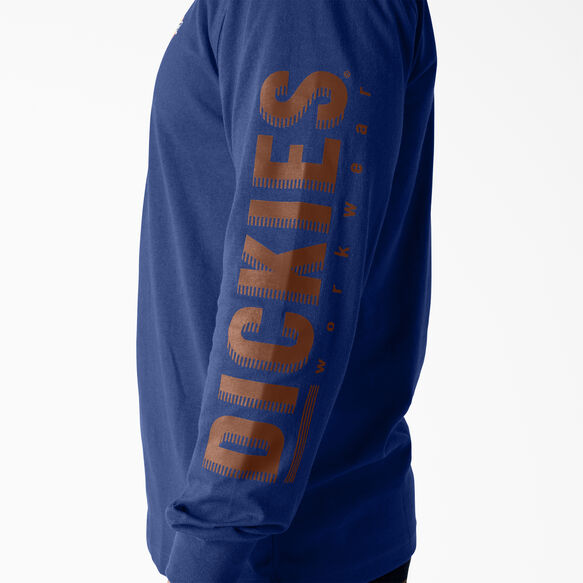 Long Sleeve Workwear Graphic T-Shirt - Surf Blue &#40;FL&#41;