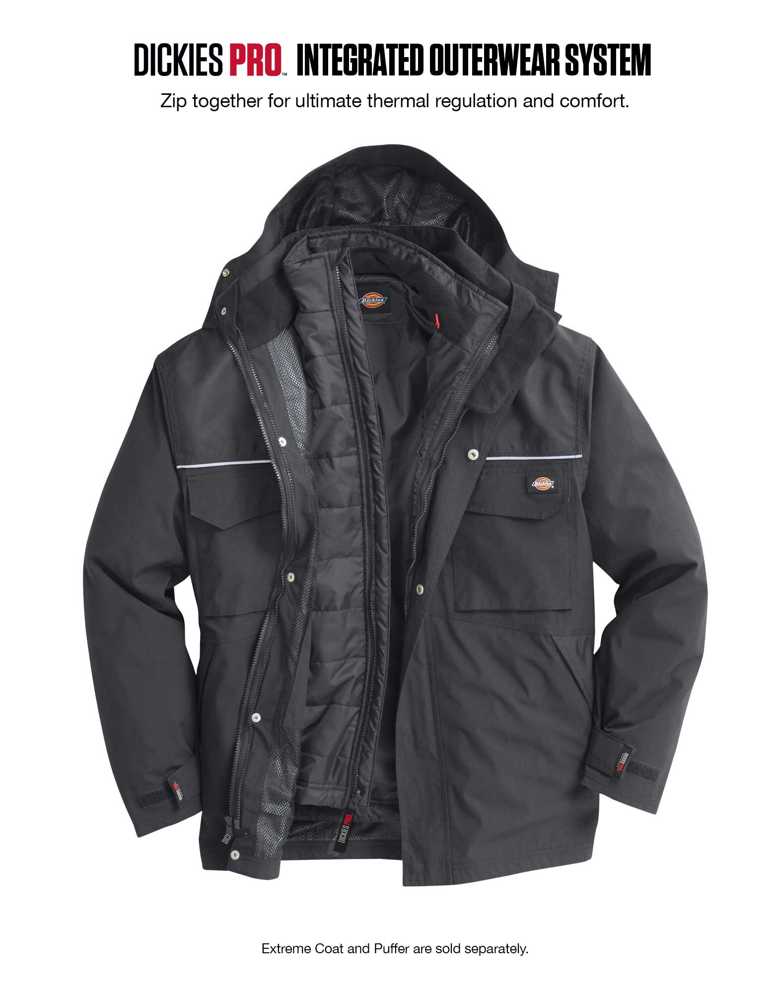 Dickies Mens Pro Glacier Extreme Puffer Vest Work Utility Outerwear