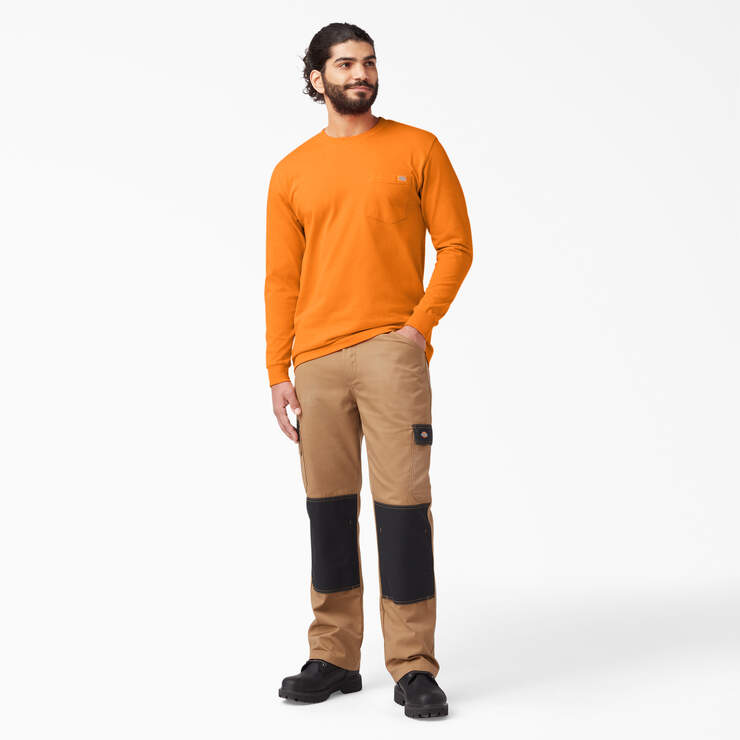 T-shirt épais ras du cou à manches longues - Orange (OR) numéro de l’image 7