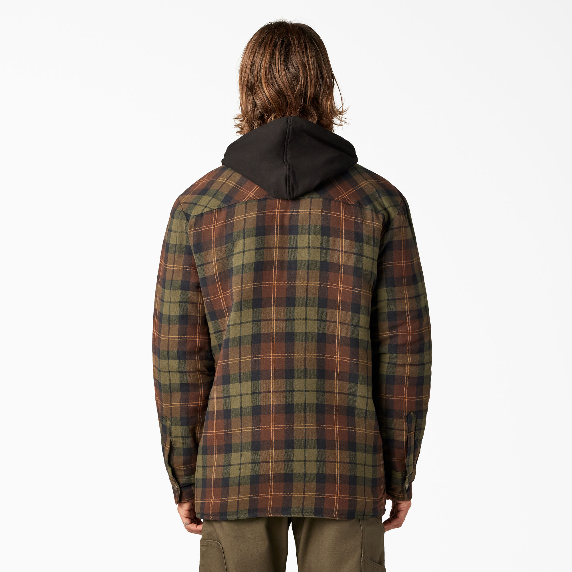 Flannel Hooded Shirt Jacket