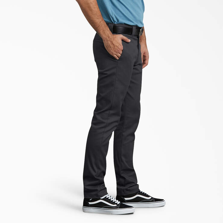 FLEX Slim Skinny Fit Twill Work Pants - Black (BK) image number 3