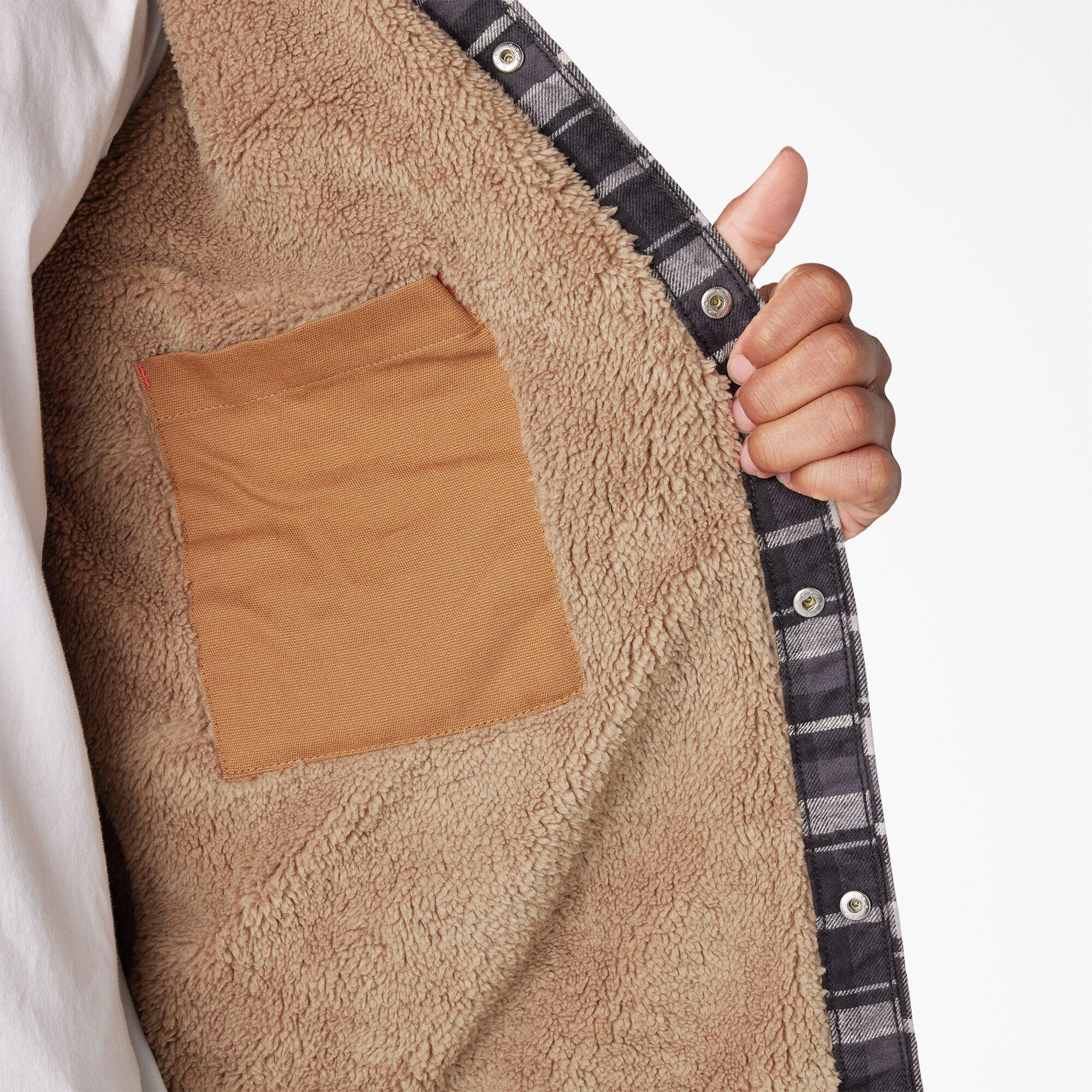 Sherpa fleece clearance lined flannel shirt