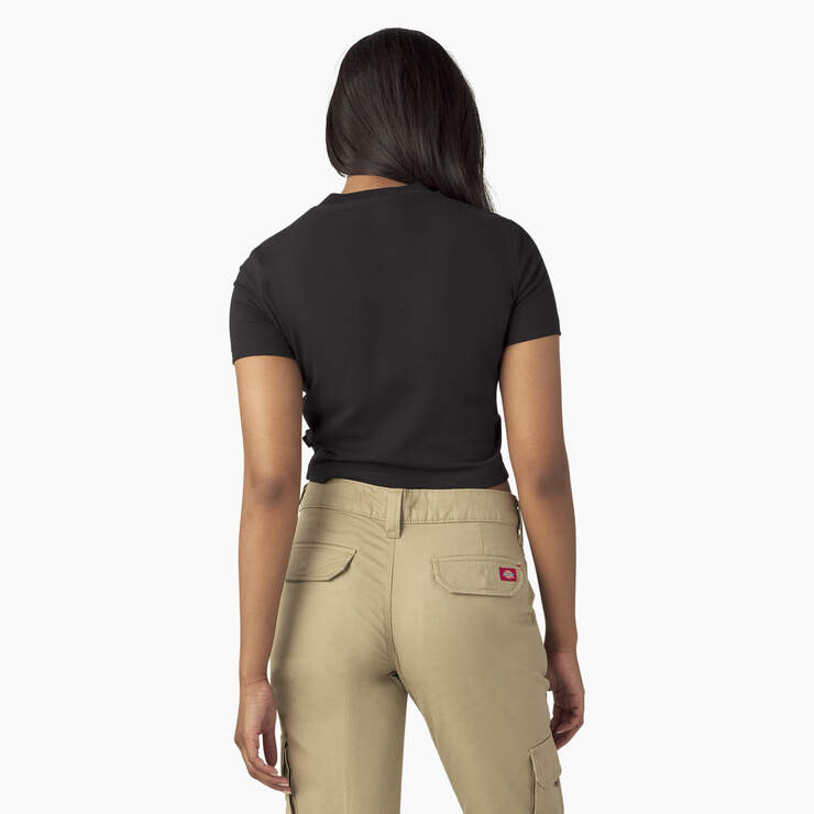 Women’s Mayetta Cropped T-Shirt - Black (KBK) image number 2