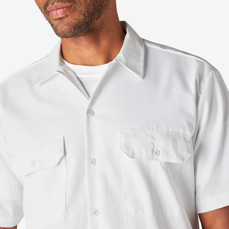 Short Sleeve Work Shirt - White (WH) image number 12