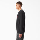 Fleece Logo Graphic Sweatshirt - Black w/ Red Stitching &#40;B2I&#41;