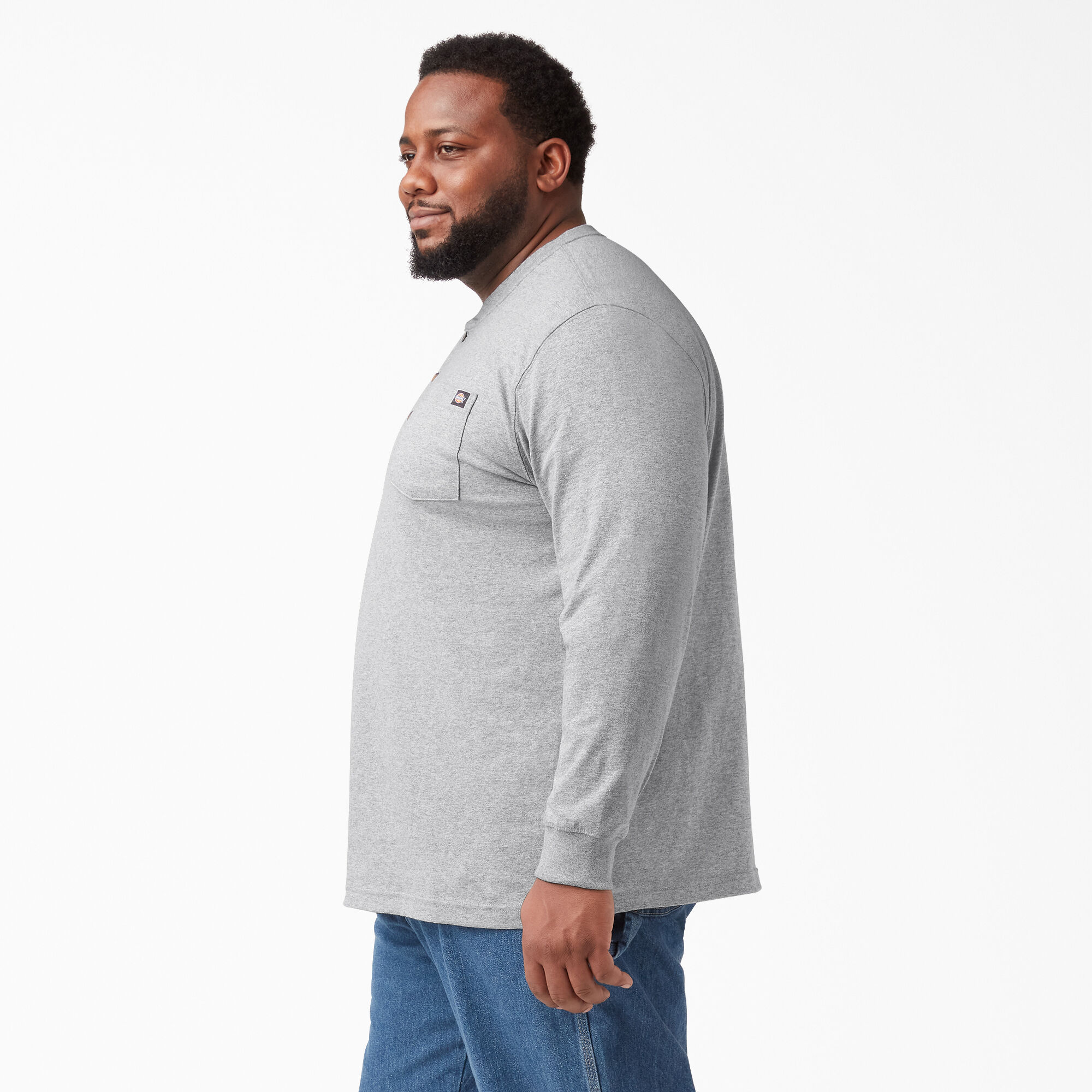 Gray top henley shirt