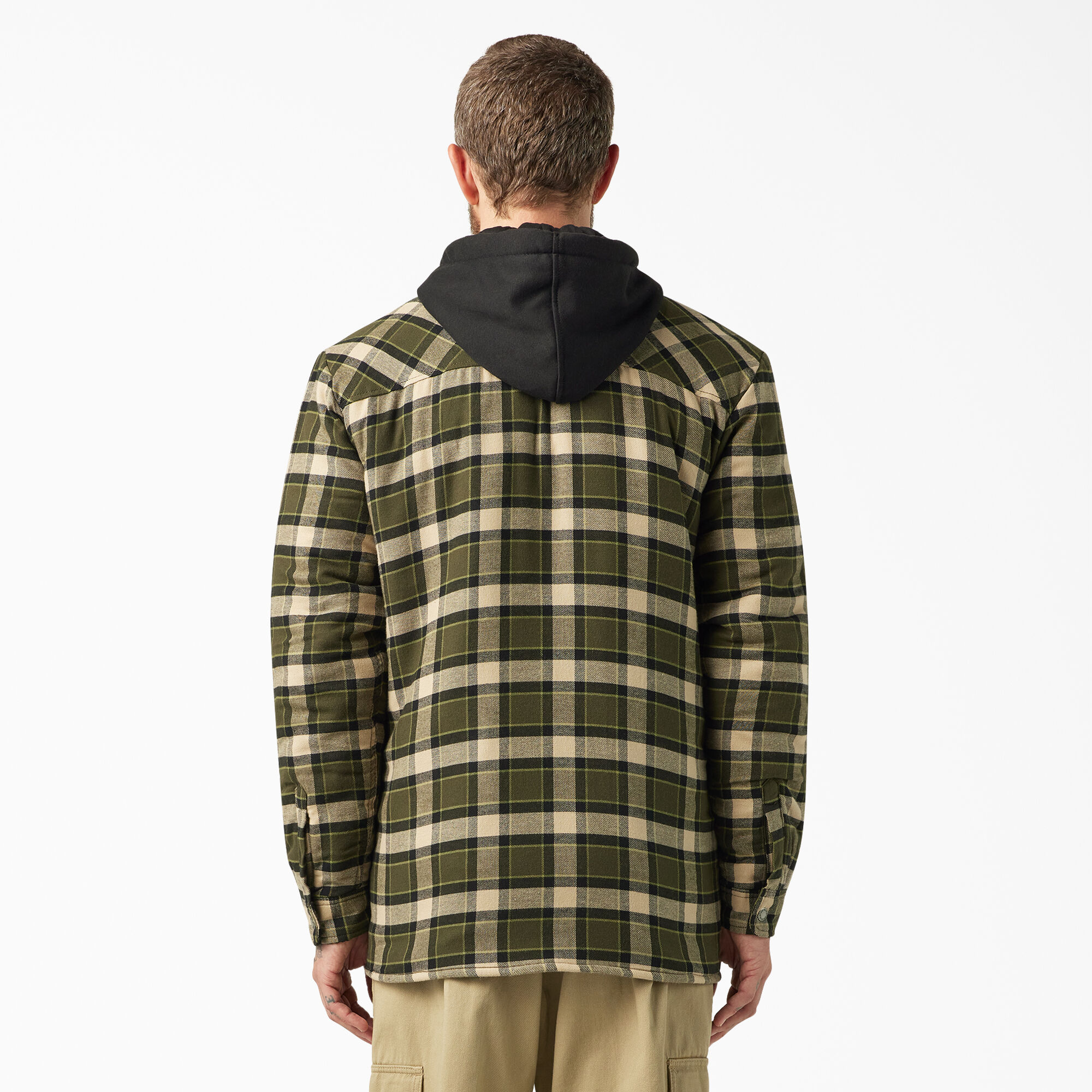 Men s Water Repellent Flannel Hooded Shirt Jacket Dickies Canada