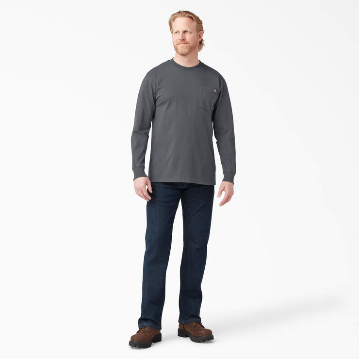 T-shirt épais à manches longues et à poche - Charcoal Gray (CH) numéro de l’image 8