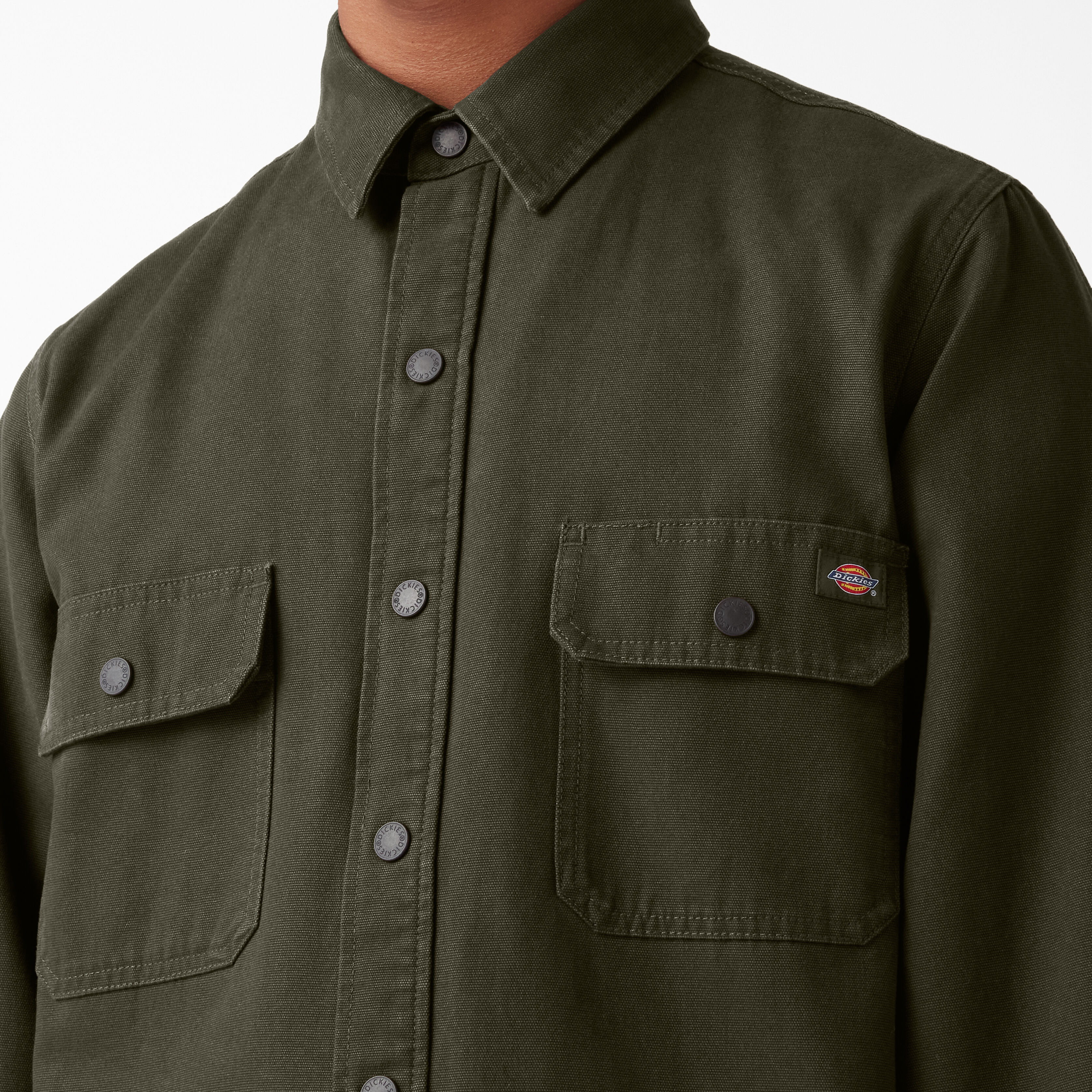 Long Sleeve Flannel Lined Duck Shirt