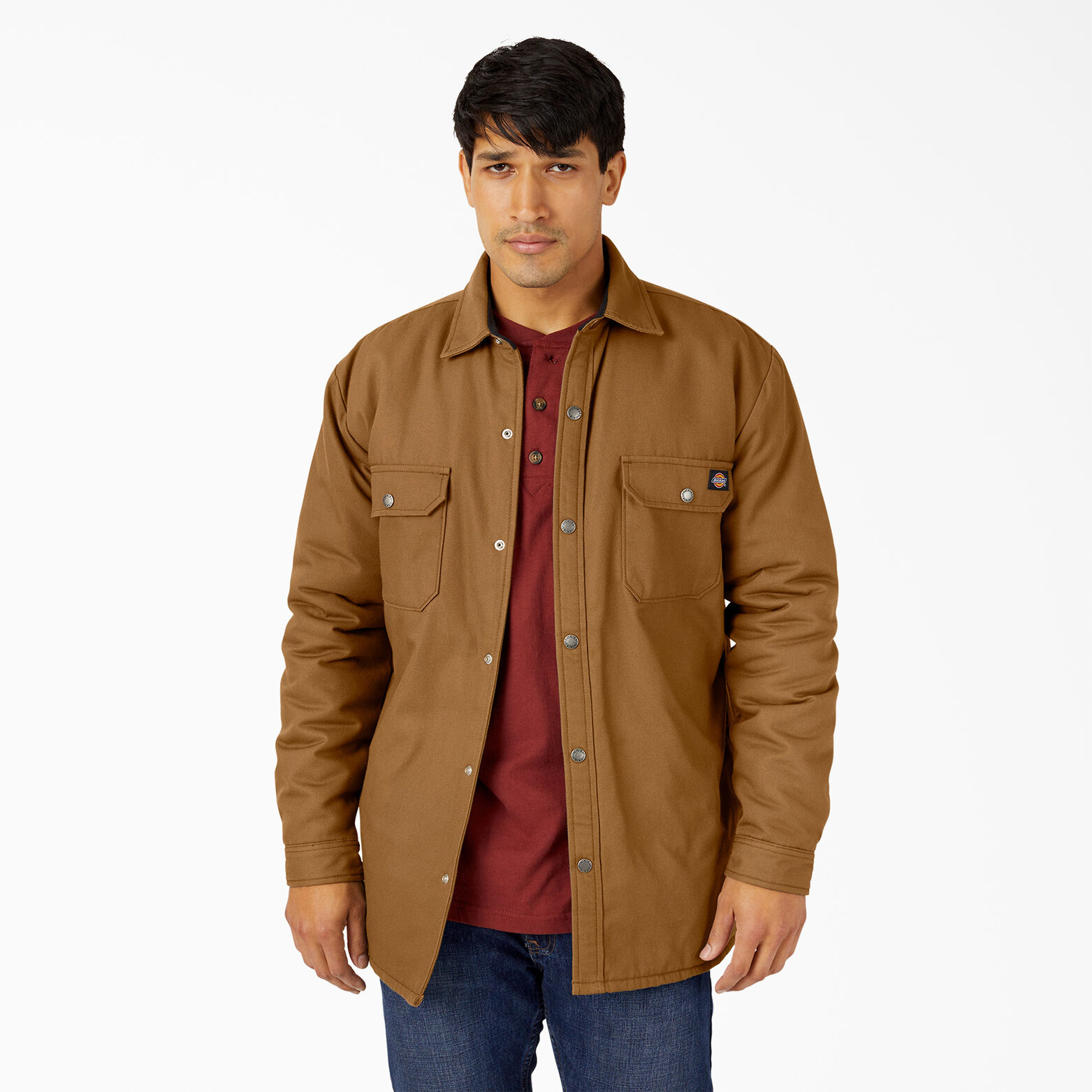 Flannel Lined Duck Shirt Jacket With Hydroshield Mens Shirt Jackets Shackets Dickies