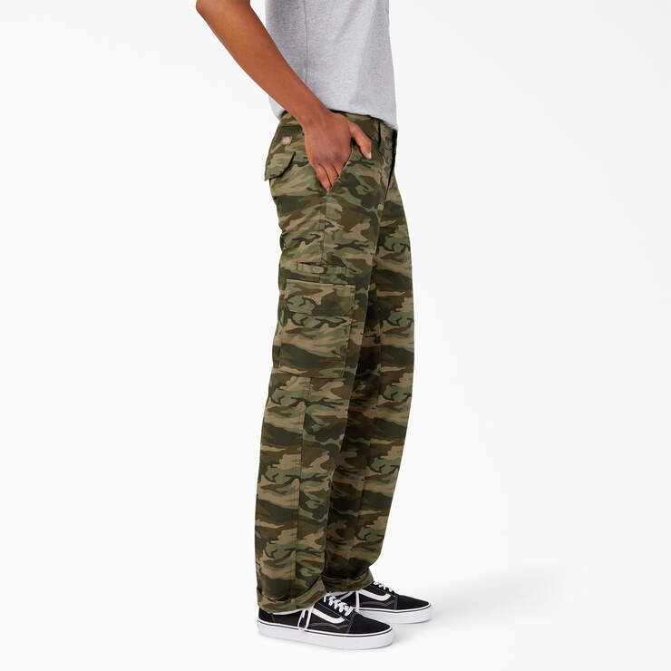Women's Relaxed Fit Cargo Pants - Light Sage Camo (LSC) image number 4
