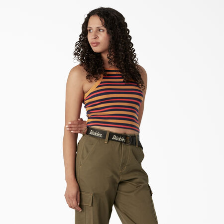 D&eacute;bardeur court en tricot c&ocirc;tel&eacute; pour femmes - Nugget Summer Fair Stripe &#40;NGS&#41;
