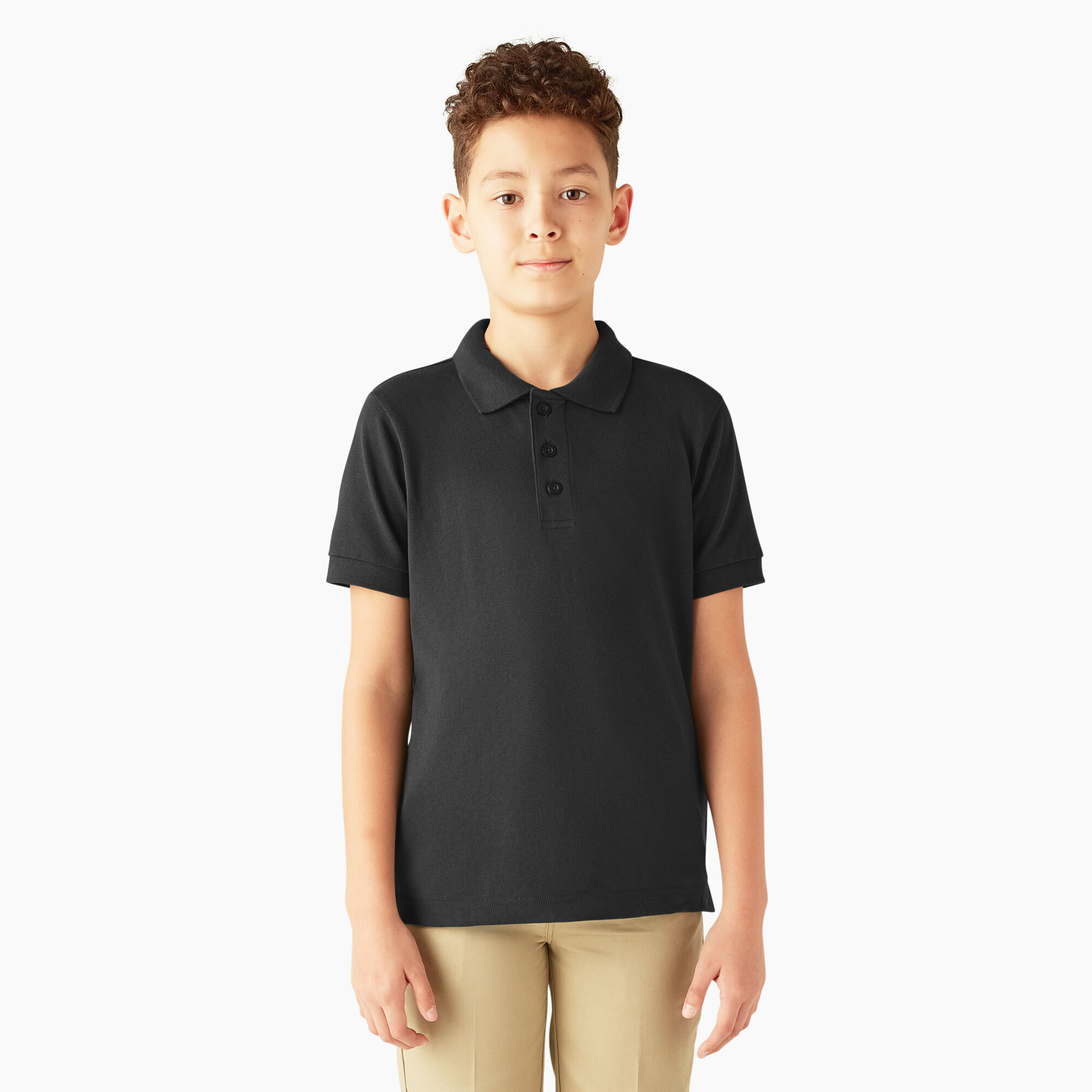 Dickies ks4552 kids short sleeve pique polo shirt 8 20 Dark Navy S