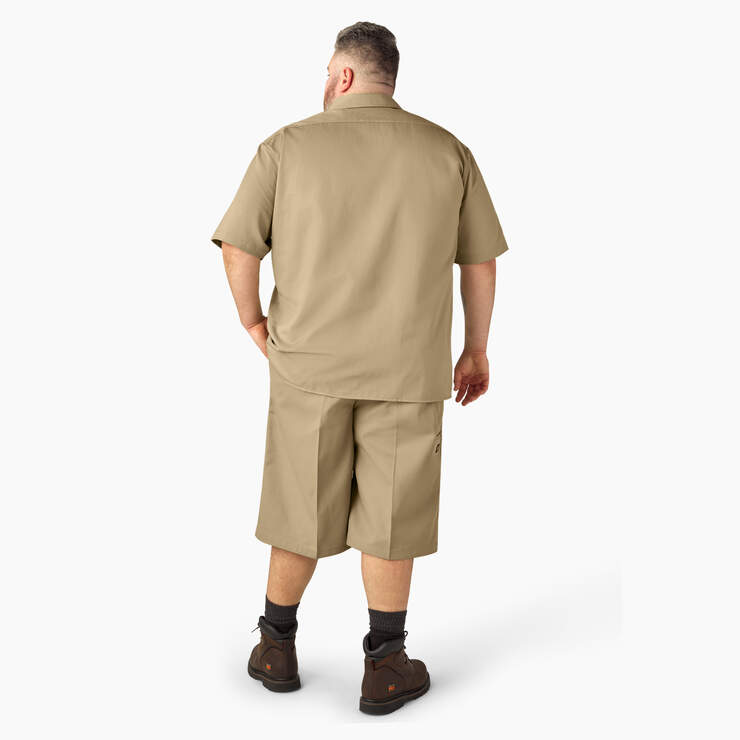 Short Sleeve Work Shirt - Khaki (KH) image number 12