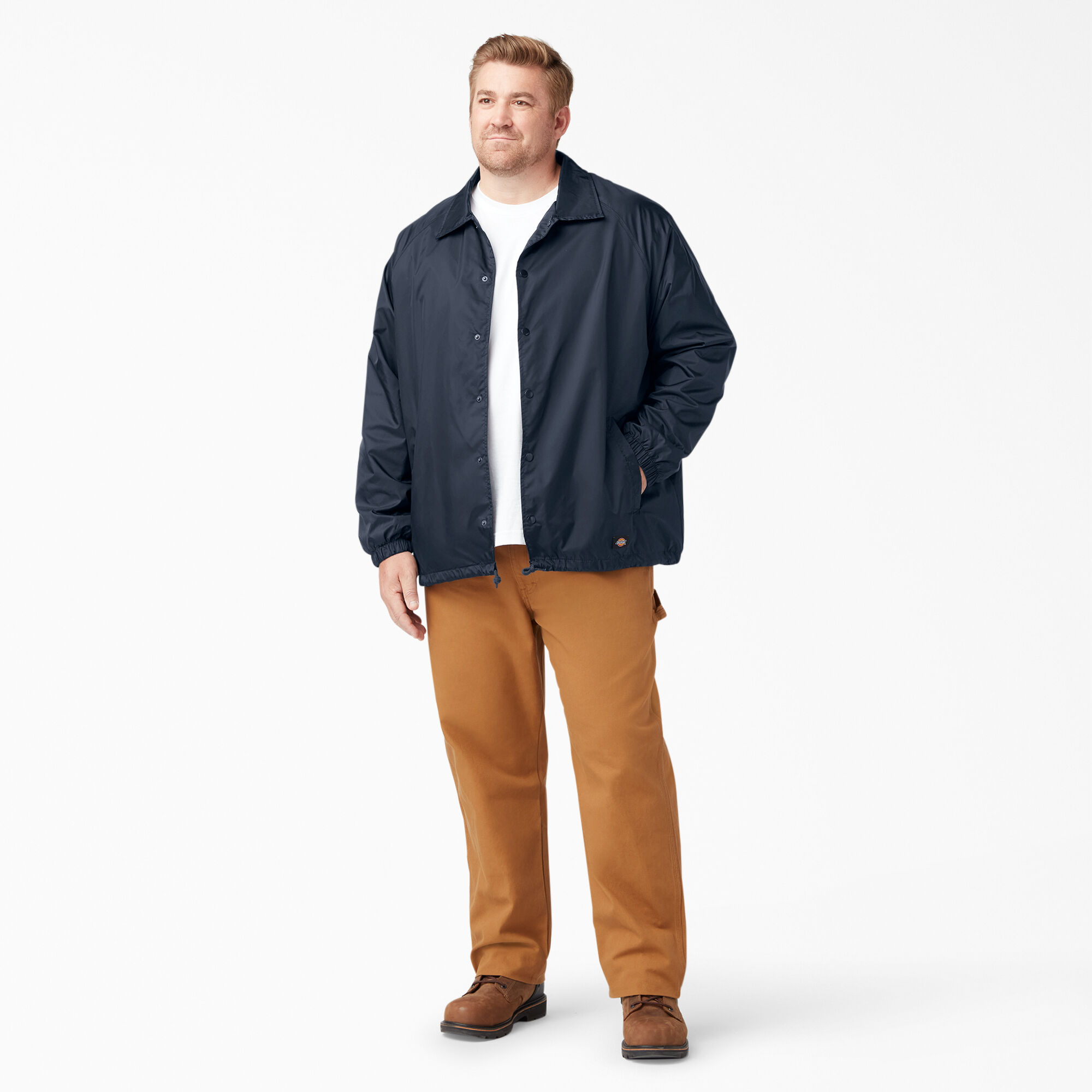 Men's snap front nylon jacket on sale