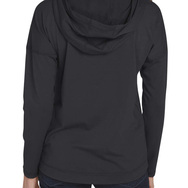 Chandail à capuchon en tricot pour femmes - Black/White (BKWH) numéro de l’image 2