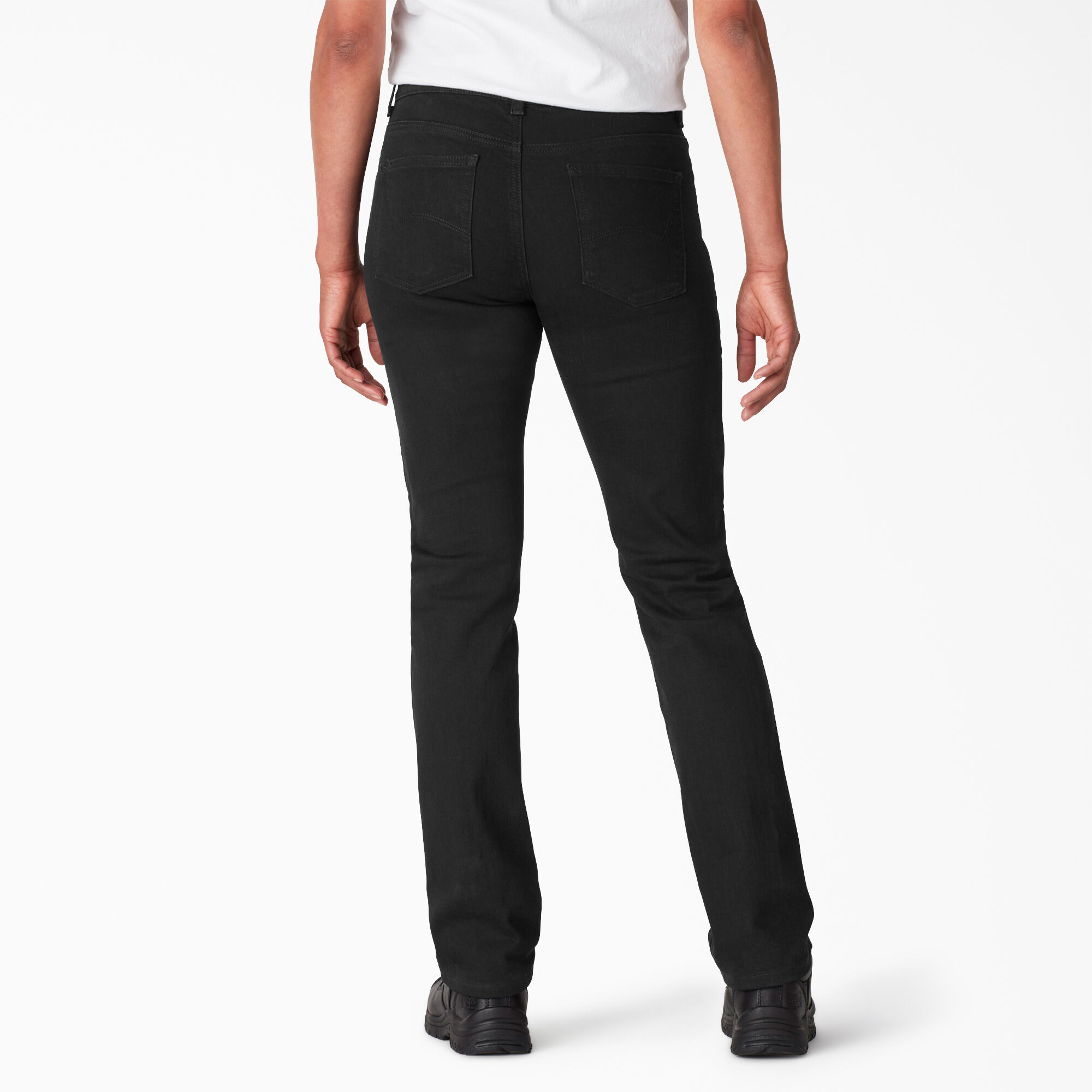 Black stretch cheap straight leg jeans