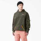 Fleece Cargo Hoodie - Military Green &#40;ML&#41;
