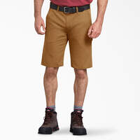 FLEX Regular Fit Duck Carpenter Shorts, 11" - Stonewashed Brown Duck (SBD)