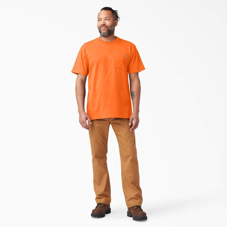 T-shirt épais à manches courtes de couleur fluo - Bright Orange (BOD) numéro de l’image 7