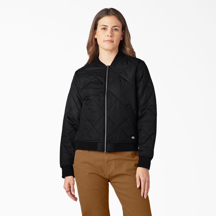 Blouson piqu&eacute; pour femmes - Black &#40;BK&#41;