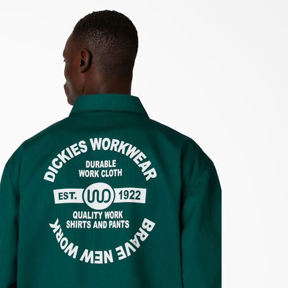Veste Eisenhower non doubl&eacute;e &agrave; imprim&eacute; - Forest Green &#40;FT&#41;