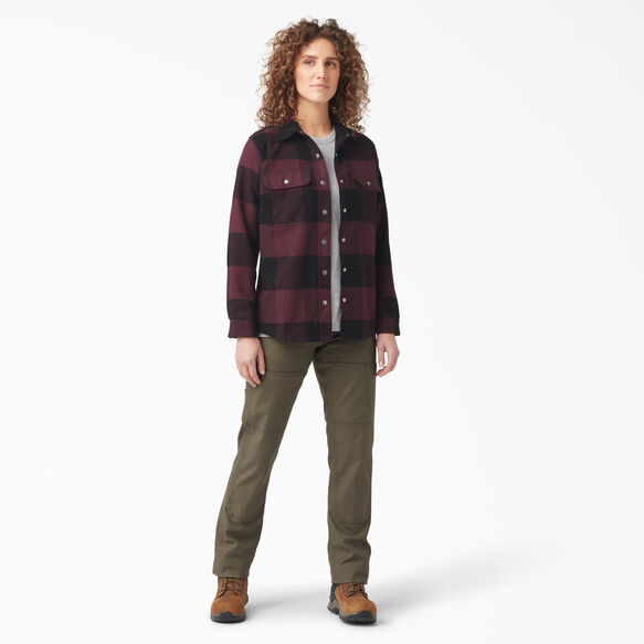 Chemise en flanelle DuraTech Renegade pour femmes - Burgundy Buffalo Plaid &#40;A2Y&#41;