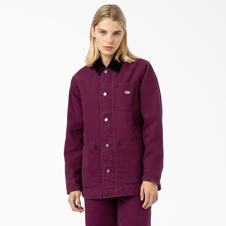 Women&#39;s Duck Lined Chore Coat - Grape Wine &#40;GW9&#41;