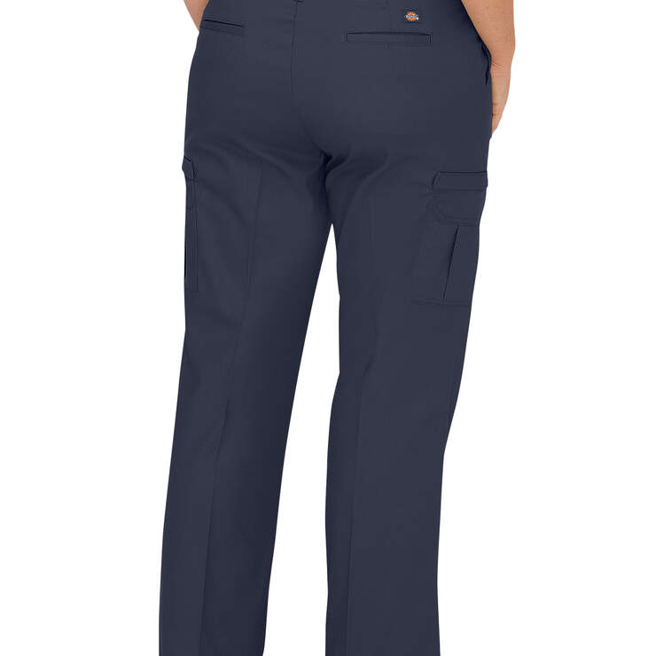Women's Premium Relaxed Straight Cargo Pants (Plus) - Dark Navy (DN) image number 2