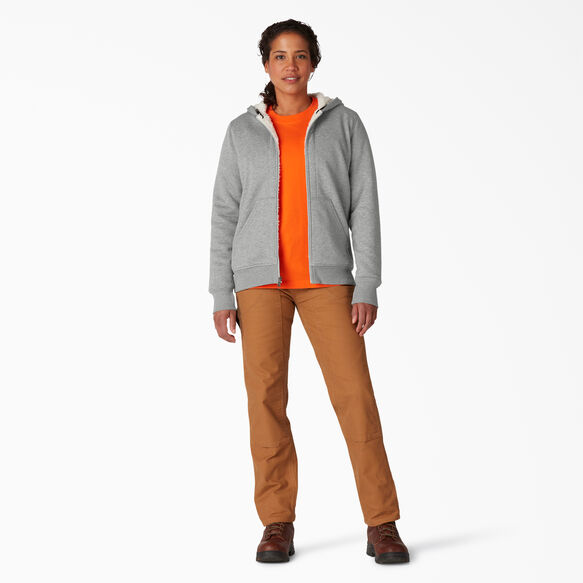 Women&rsquo;s High Pile Fleece Lined Hoodie - Ash Gray &#40;AG&#41;