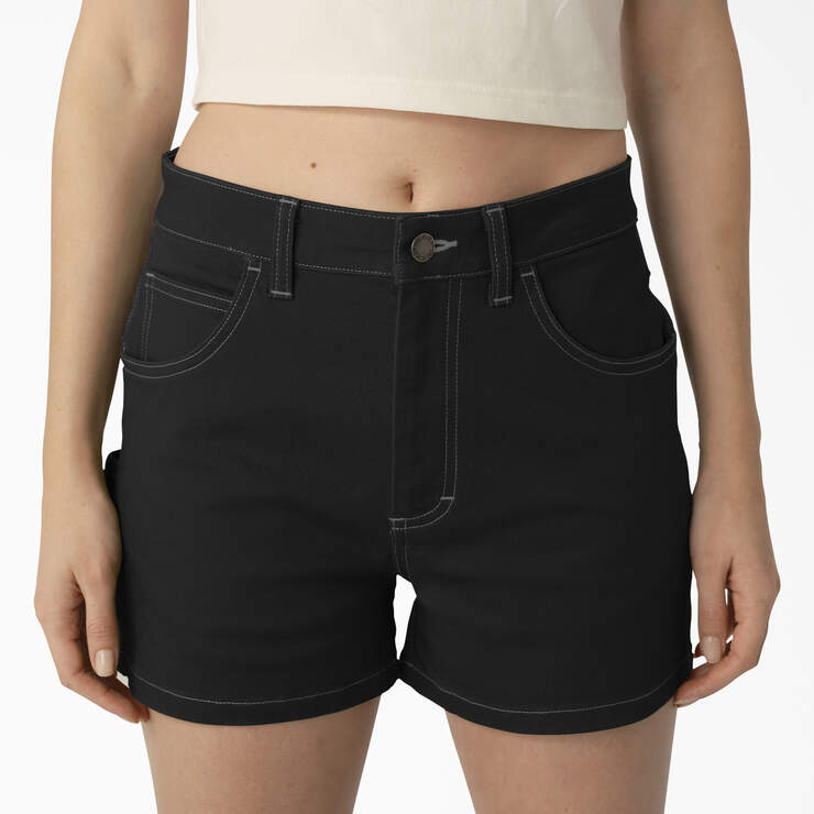 Women's Carpenter Shorts, 3" - Black (BKX) image number 5