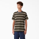 Dickies Skateboarding Striped T-Shirt - Black/Moss Stripe &#40;B2S&#41;