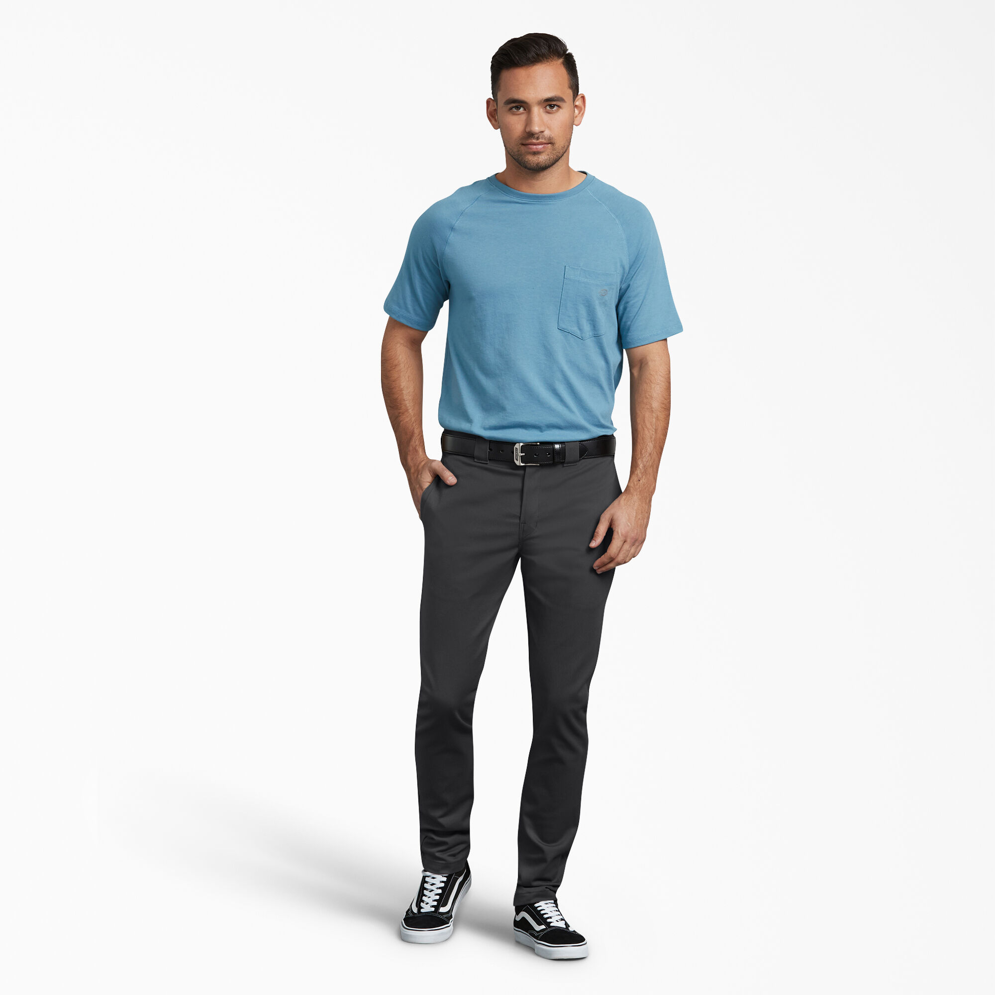 Slim fit twill sales pants