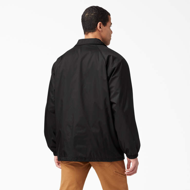 Snap Front Nylon Jacket - Black (BK) image number 2