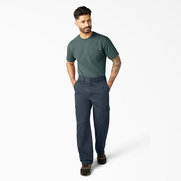 Loose Fit Straight Leg Cargo Pants - Rinsed Dark Navy &#40;RDN&#41;