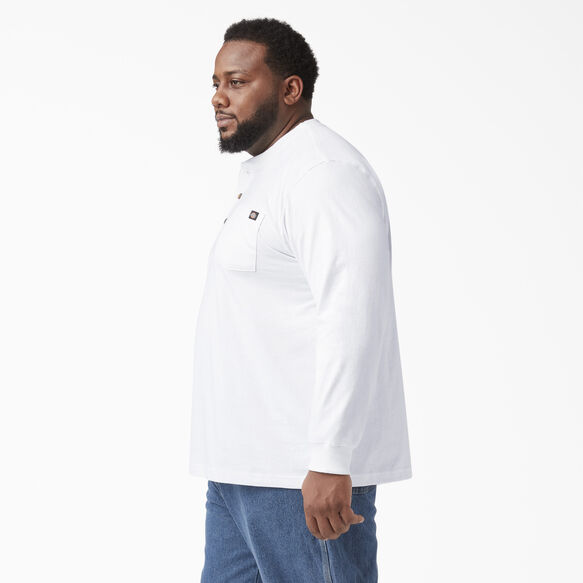 Long Sleeve Heavyweight Henley Shirt - White &#40;WH&#41;