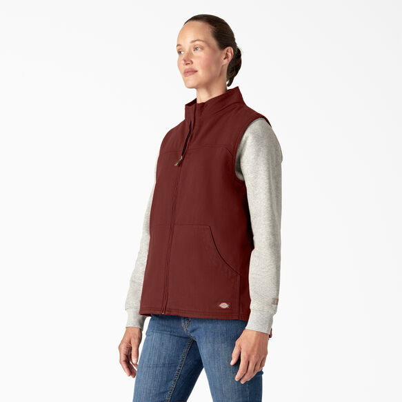 Gilet en toile de coutil avec doublure de molleton pour femmes - Rinsed Fired Brick &#40;RFR&#41;