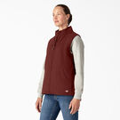 Women&#39;s Fleece Lined Duck Canvas Vest - Rinsed Fired Brick &#40;RFR&#41;